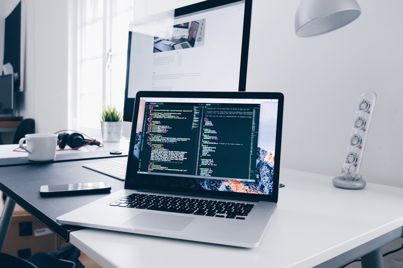 Code taking shape on screen