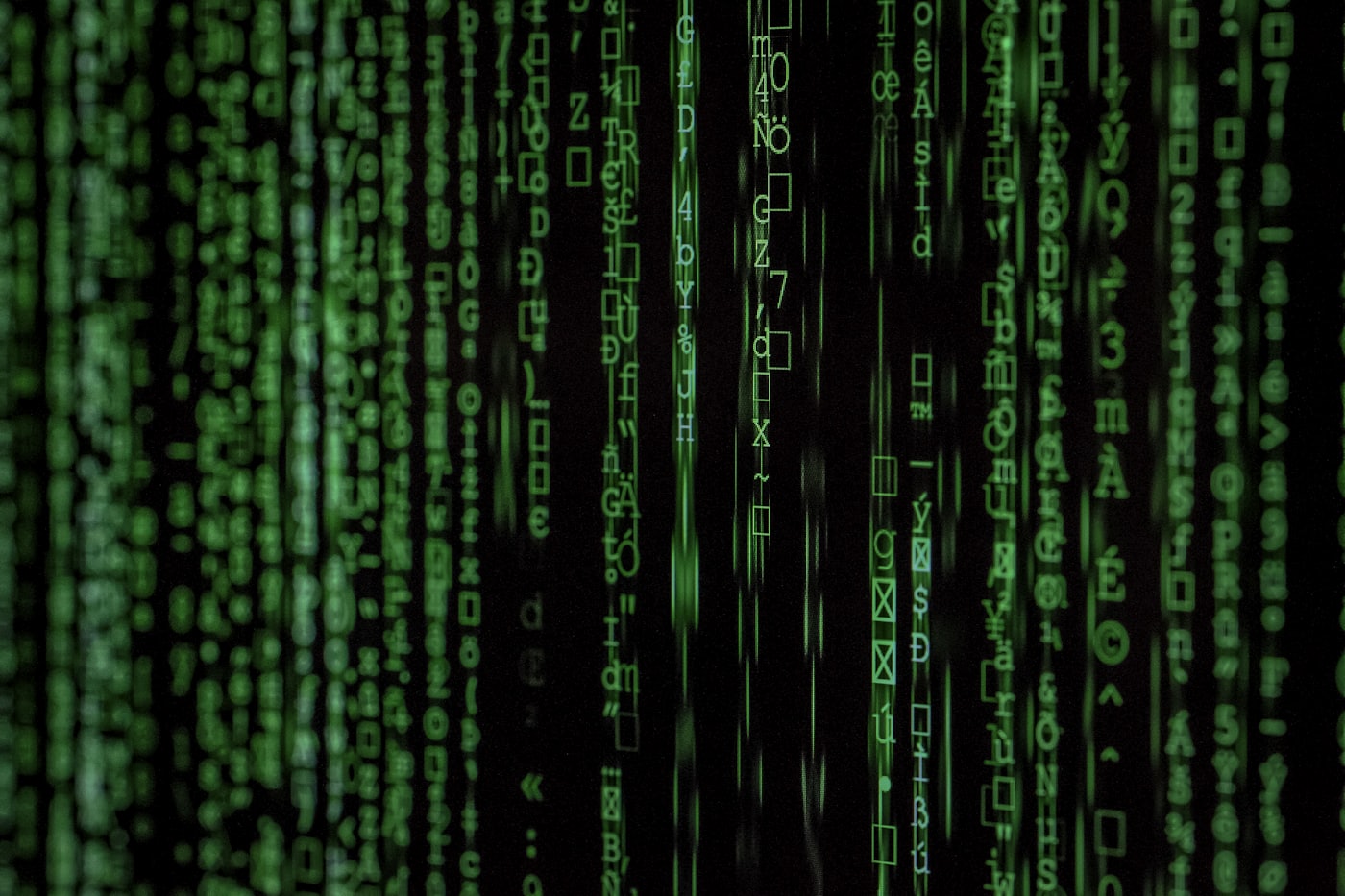 Rows of code on a dark screen