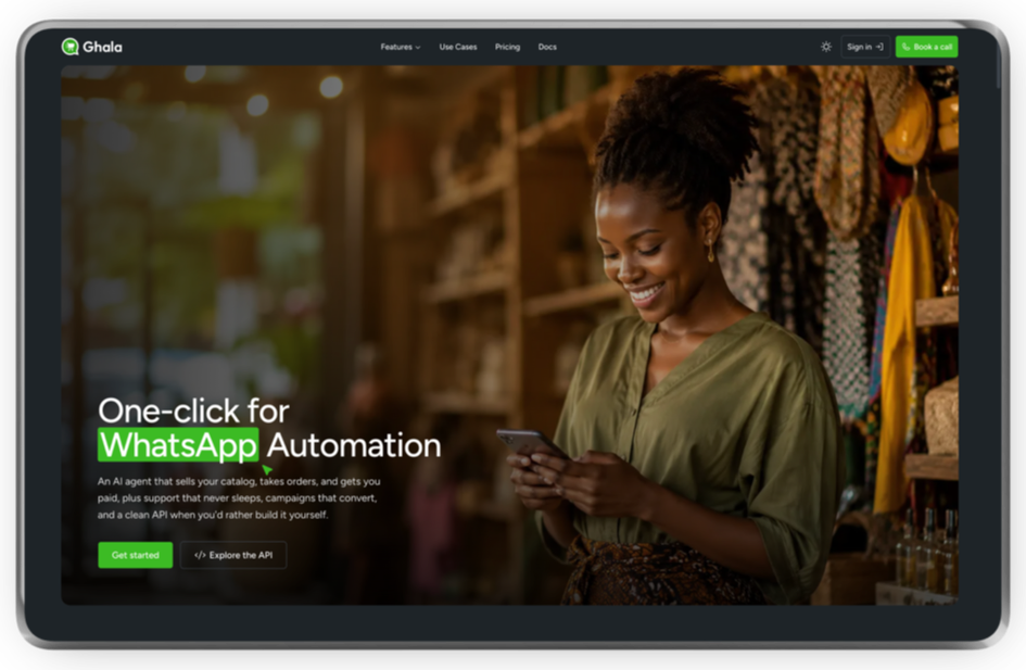 Ghala — WhatsApp commerce for merchants — carts, checkout and payments where the customers already