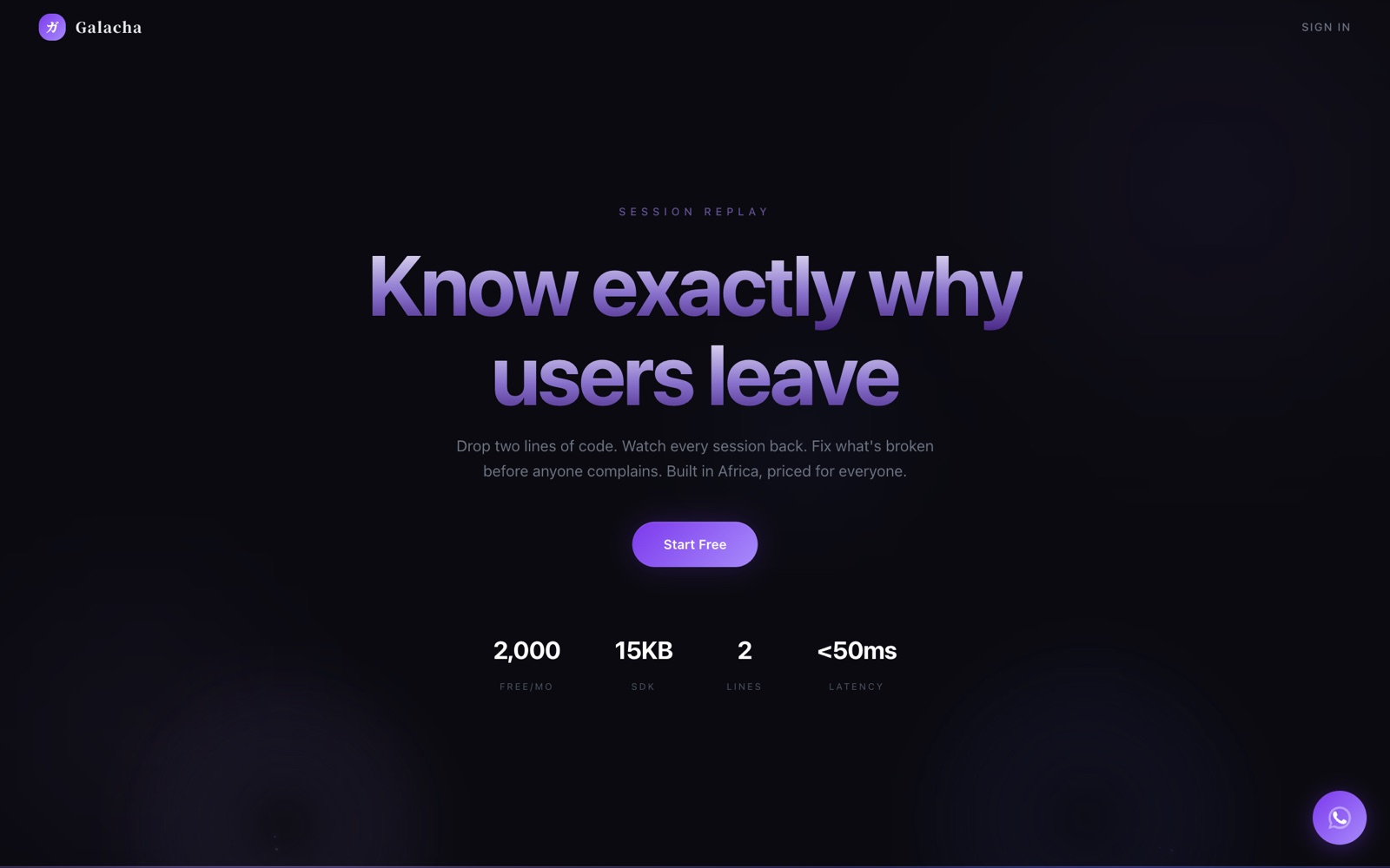 Galacha website screenshot